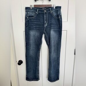 True Luck Men’s Straight-fit Stretch Comfort Jeans 36w 32l